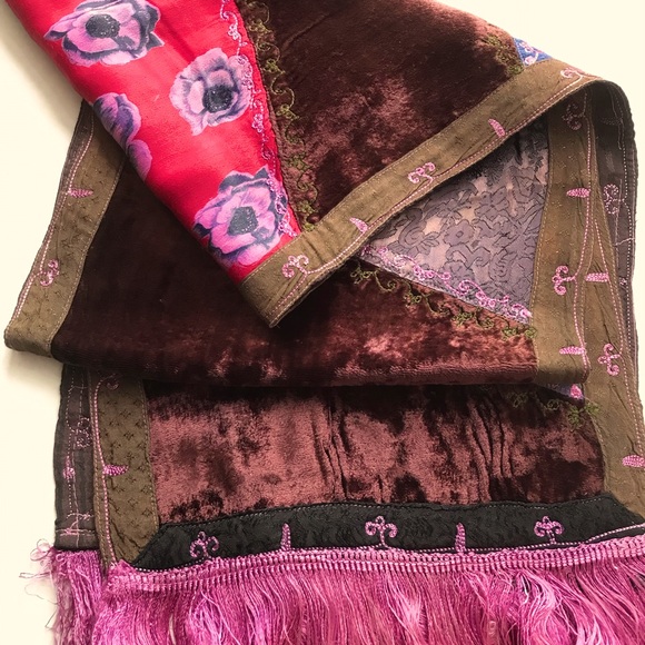 Tienda Ho Accessories - Tienda Ho Scarf Wrap Velvet Embroidery Patchwork Buy2 get one free